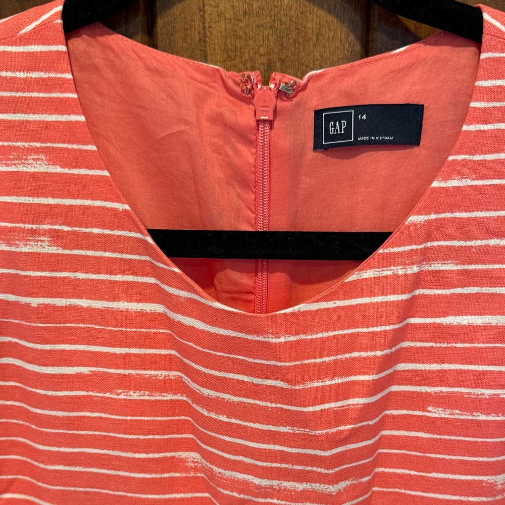 GAP Coral and White Striped Dress - Picture 2 of 5
